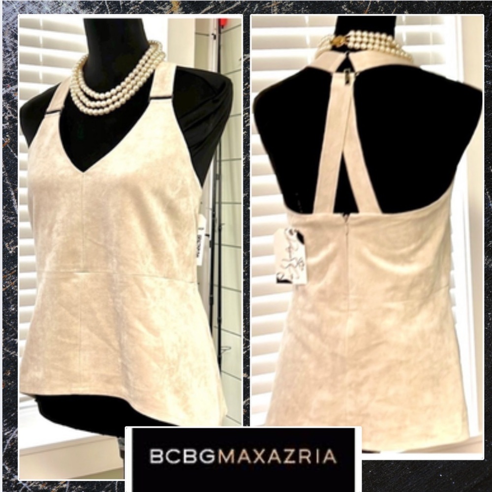 BCBGMaxAzria,Charlotte Suede, FITS SMALL, Birch,Unique Piece,Excellent Condition